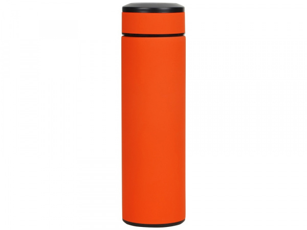 Термос Confident с покрытием soft-touch 420мл, оранжевый