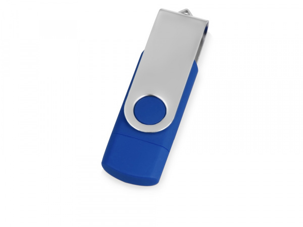USB3.0/USB Type-C флешка на 16 Гб Квебек C, синий