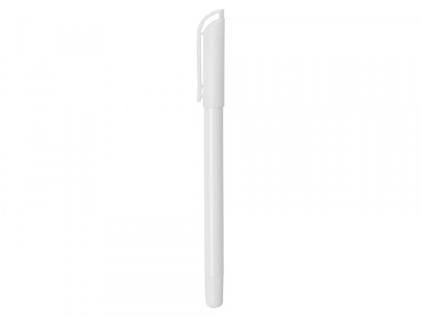 Ручка шариковая пластиковая Delta из переработанных контейнеров, белая