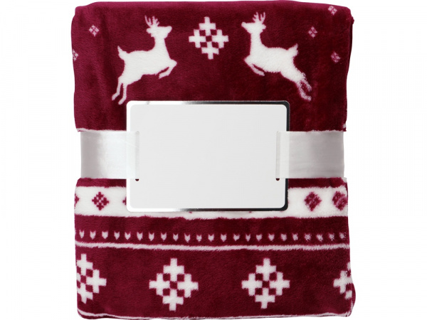 Плед флисовый Snug, бордовый