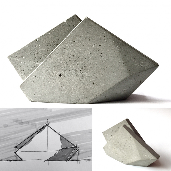 Салфетница из бетона Eiger (бетон)