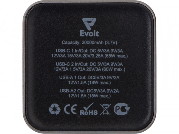 Внешний аккумулятор для ноутбуков Main 65 Вт, 20000 mAh, серый