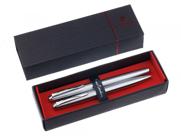 Набор Pierre Cardin коллекция ПАРА (PEN&PEN) : ручка шариковая + роллер. Корпус - латунь и стальное покрытие. Отделка и детали дизайна - сталь, хром. Цвет - стальной. Упаковка Е.