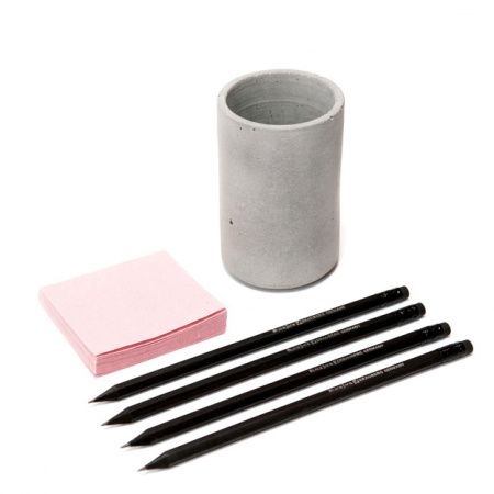 Стакан канцелярский CYLINDER (бетон) продаётся от 5 шт