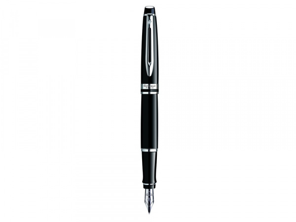 Ручка перьевая Waterman модель Expert в коробке, черная с серебр.
