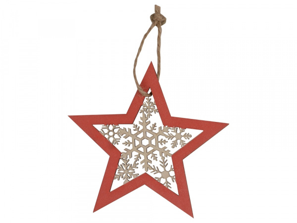 Подвеска деревянная Звездочка