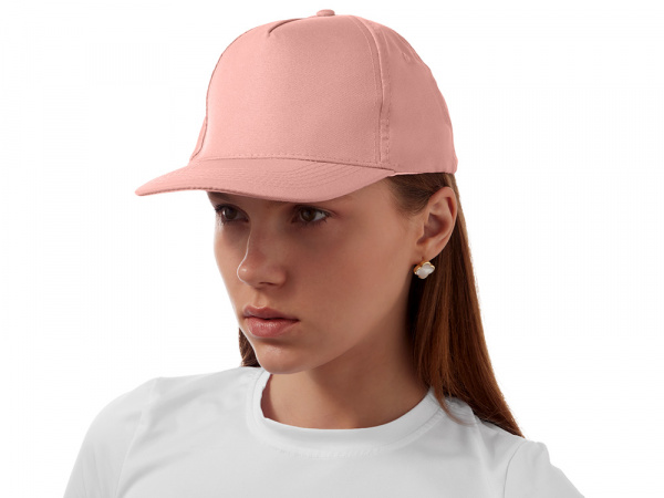 Бейсболка Poly 5-ти панельная 120гр, лососевый