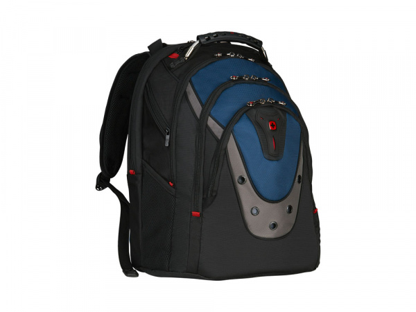 Рюкзак Ibex WENGER 17, черный/синий, полиэстер/ПВХ, 37 x 26 x 47 см, 23 л