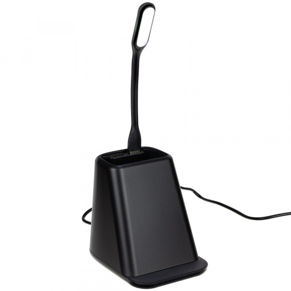 Настольный органайзер с зарядкой, лампой, вентилятором и подсветкой логотипа powerTower