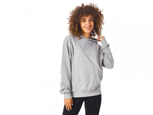 Худи Warsaw, футер 220гр, серый меланж