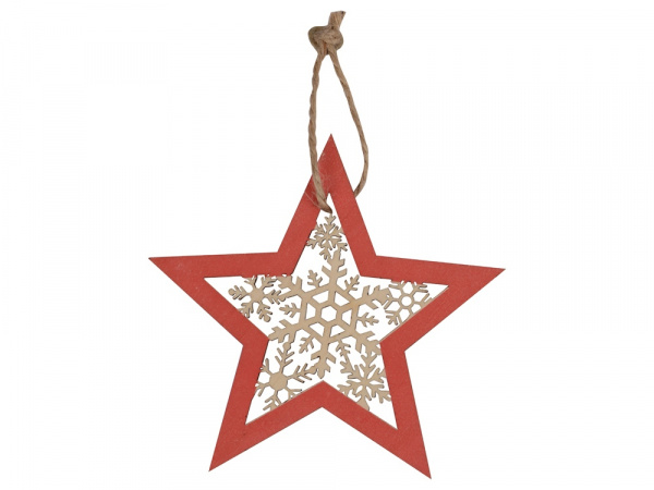Подвеска деревянная Звездочка