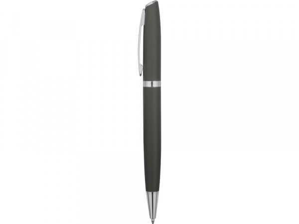 Ручка металлическая шариковая Flow soft-touch, серый/серебристый