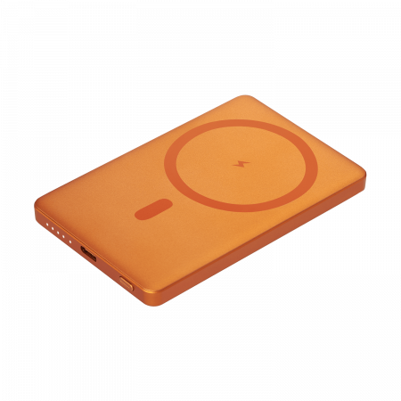 Внешний аккумулятор Атлантис (Atlantis) PD 5000mAh с функцией беспроводной зарядки 15W, оранжевый
