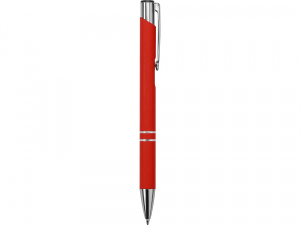 Ручка металлическая шариковая Legend Gum софт-тач, красный (Р)