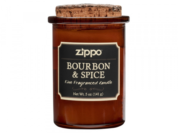 Ароматизированная свеча ZIPPO Bourbon & Spice, воск/хлопок/кора древесины/стекло, 70x100 мм