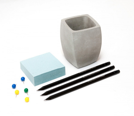 Стакан канцелярский HELIX (бетон) продаётся от 5 шт