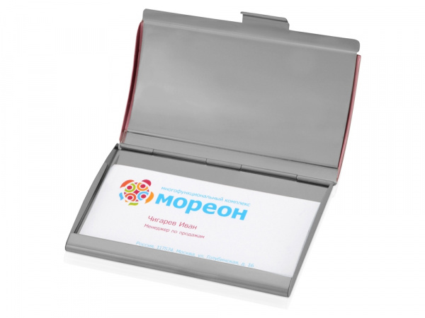 Визитница Смит, розовый/серебристый