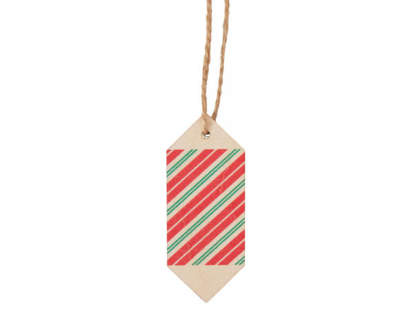 Ёлочная подвеска конфета из фанеры