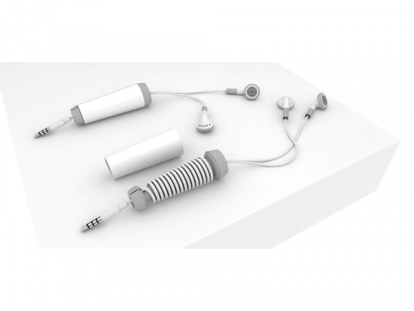 Держатель для кабеля Тwisti, серый/белый