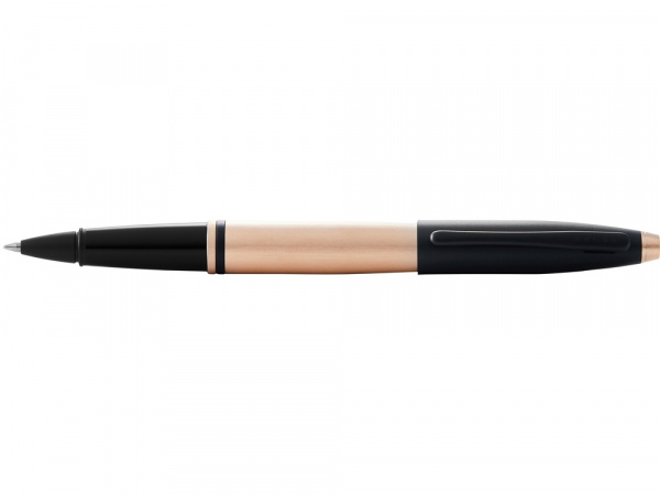 Ручка-роллер Cross Calais Brushed Rose Gold Plate and Black Lacquer