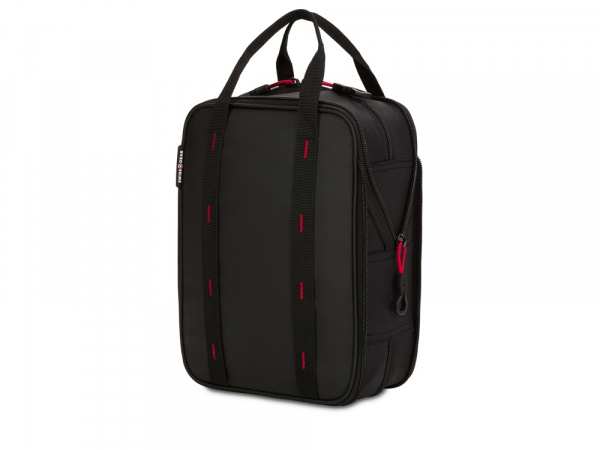 Термосумка для ланча SWISSGEAR, прорезиненный полиэстер 600D, черный/красный, 23х15х10 см, 3,5 л