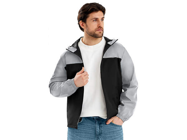 Ветровка светоотражающая Рефлектор гибрид, светоотражающий/черный