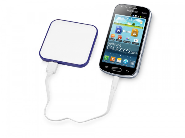 Портативное зарядное устройство (power bank) Квадрум, 2600 mAh, синий