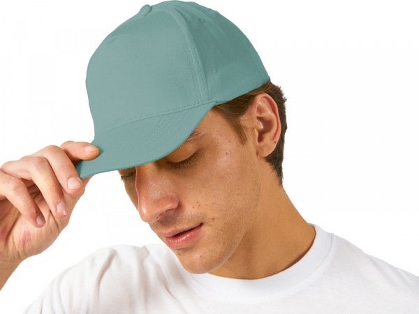 Бейсболка Memphis 5-ти панельная 165 гр, припылено-бирюзовый