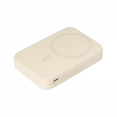 Внешний аккумулятор Юнион PD (Union PD) 10000mAh с функцией беспроводной зарядки 15W, бежевый