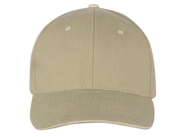 Бейсболка New Castle F 6-ти панельная, оливковый/натуральный