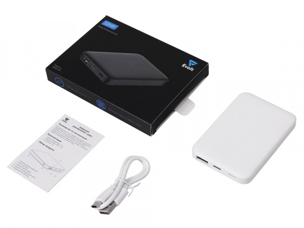 Внешний аккумулятор Simp, 5000 мАч, белый