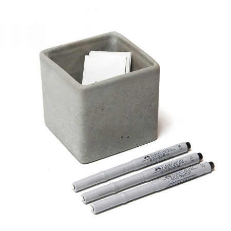 Стакан канцелярский BLOCK (бетон) продаётся от 5 шт