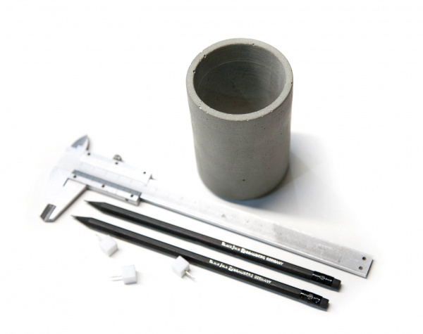 Стакан канцелярский CYLINDER (бетон) продаётся от 5 шт