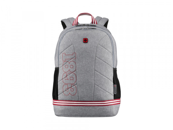 Рюкзак WENGER Collegiate Quadma 16, серый, 100% полиэстер, 33х17х43 см, 22 л