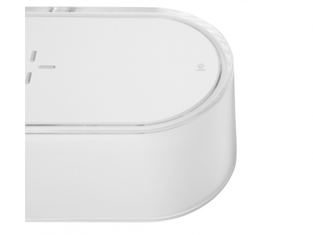 Ночник с беспроводной зарядкой и RGB подсветкой Miracle, 15 Вт, белый