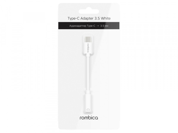 Rombica Type-C Adapter 3.5 White, белый