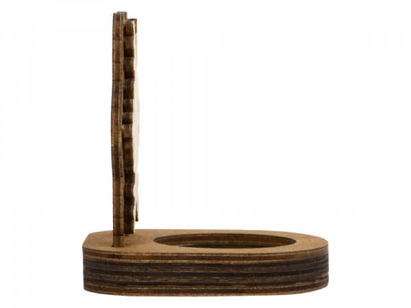 Подсвечник деревянный Снежинка