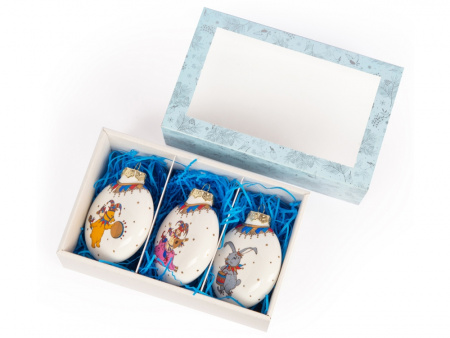 Набор новогодних шаров, 3 шт.