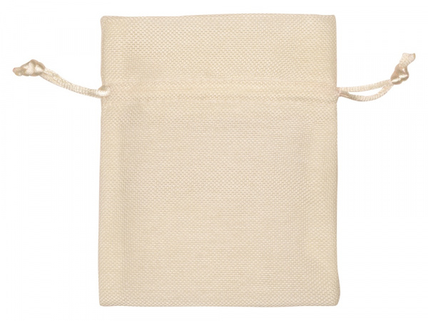 Мешочек подарочный, искусственный лен, малый, белый