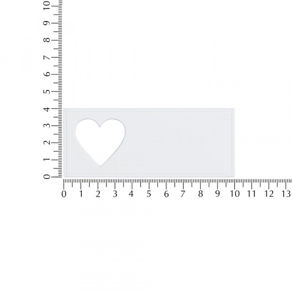 Лейбл из ПВХ с вырубкой «Сердце»