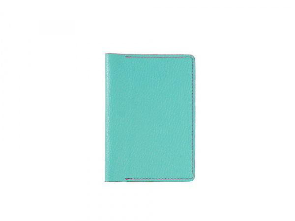 Обложка для паспорта Valerie Concept PSC9, бирюзовый/фуксия