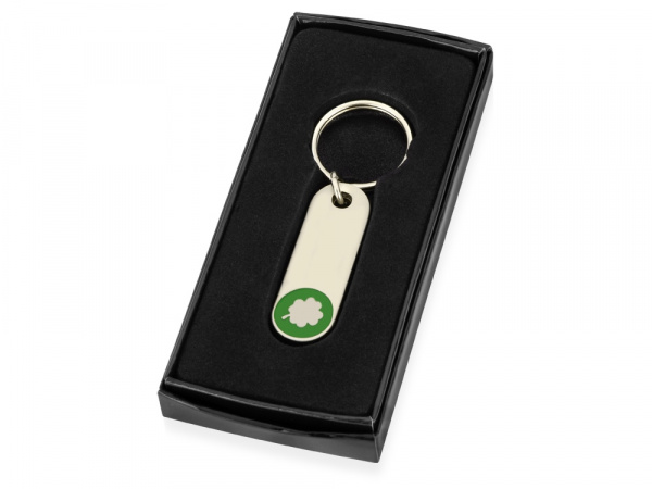 Брелок Clover, серебристый/зеленый