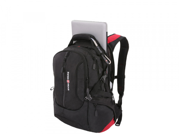 Рюкзак SWISSGEAR, 15, полиэстер 1200D, 36х17х50 см, 30 л, черный/красный