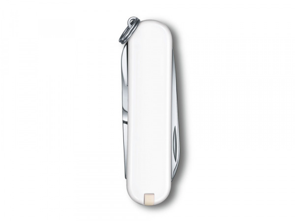 Нож-брелок VICTORINOX Classic SD Colors Falling Snow, 58 мм, 7 функций, белый