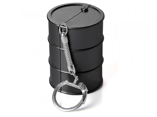 Брелок-рулетка Баррель, 1 м., черный