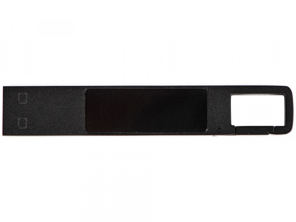 USB 2.0- флешка на 32 Гб c подсветкой логотипа Hook LED, темно-серый, синяя подсветка