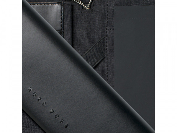 Папка для участника конференции формата А5 Advance Fabric Dark Grey. Hugo Boss