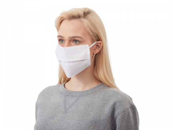 Маска для лица многоразовая из хлопка, белый