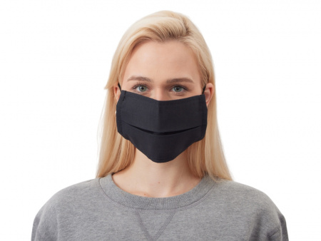 Маска для лица многоразовая из хлопка, черный