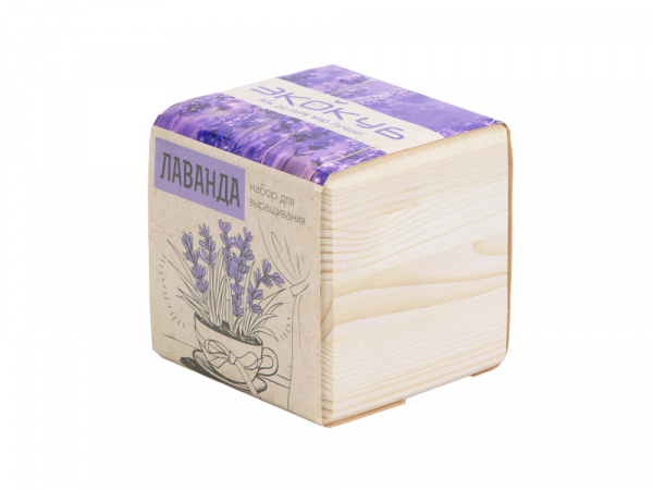 Набор для выращивания Экокуб Classic Лаванда